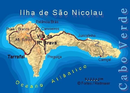 Sao Nicolau Inselkarte